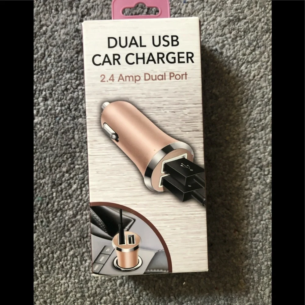Dial USB Car Charger Rose gold color, NWOT